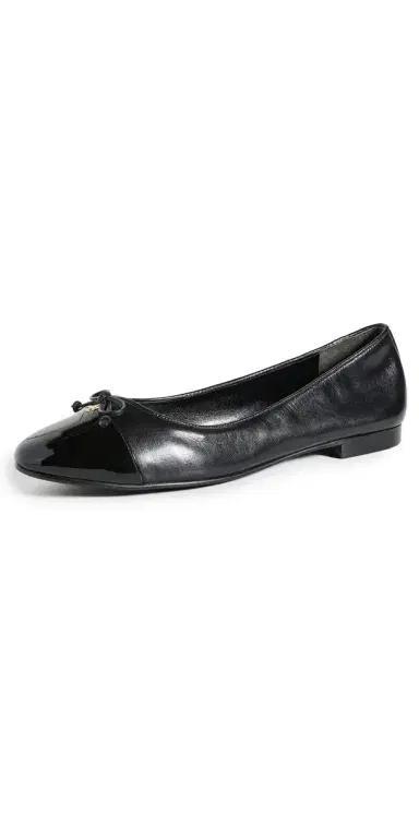 Tory Burch Cap Toe Ballet Flats Perfect Black 6 | Thumbnail 1