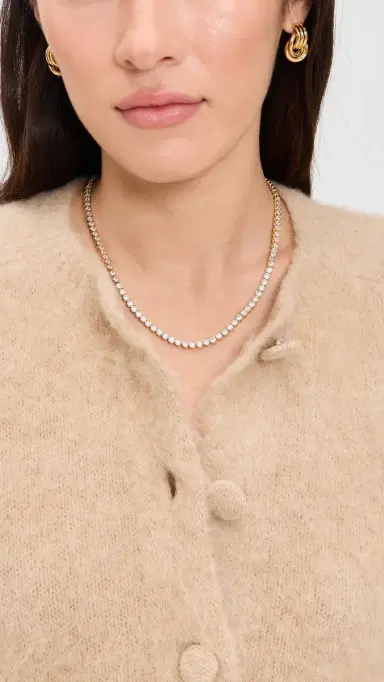 Madewell The Tennis Collection Bezel Set Crystal Necklace | Thumbnail 3