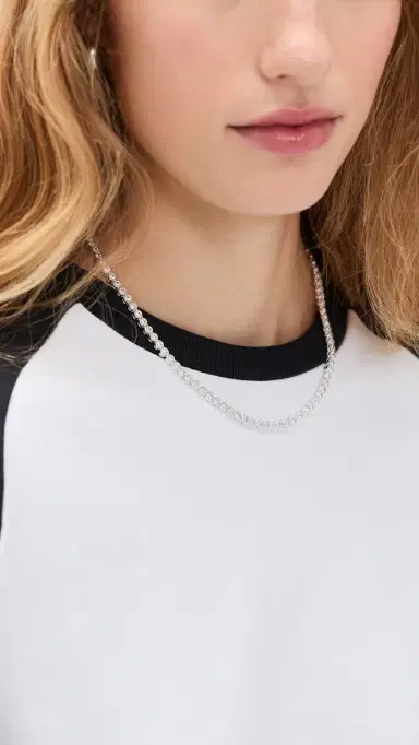 Madewell The Tennis Collection Bezel Set Crystal Necklace | Thumbnail 3