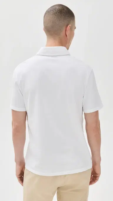 Vince Garment Dye Polo Optic White S | Thumbnail 3
