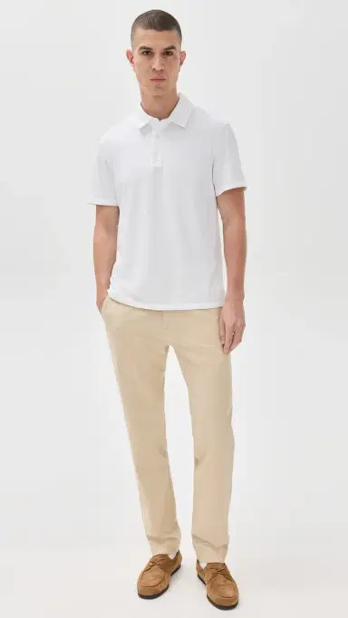 Vince Garment Dye Polo Optic White S | Thumbnail 5