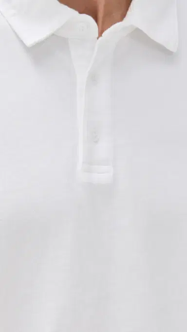 Vince Garment Dye Polo Optic White S | Thumbnail 6