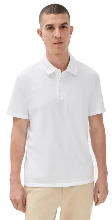 Vince Garment Dye Polo Optic White S | Thumbnail 1