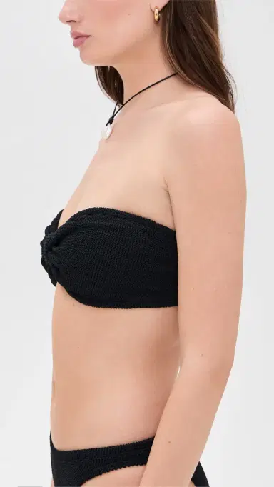 Hunza G Jean Bikini Top Black One Size | Thumbnail 4 Hunza G Jean Bikini Top Black One Size | Thumbnail 4