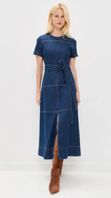 Tanya Taylor Ella Dress Classic Indigo Blue | Thumbnail 5 Tanya Taylor Ella Dress Classic Indigo Blue | Thumbnail 5