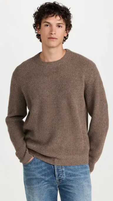 Alex Mill Jordan Sweater In Marled Cashmere Heather Walnut | Thumbnail 2