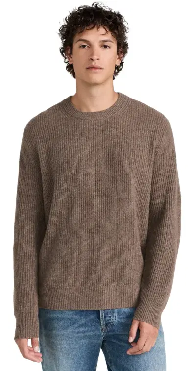 Alex Mill Jordan Sweater In Marled Cashmere Heather Walnut | Thumbnail 1