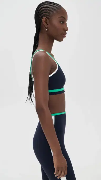 Splits59 Eva Rigor Double Strap Bra Indigo/Spearmint L | Thumbnail 4