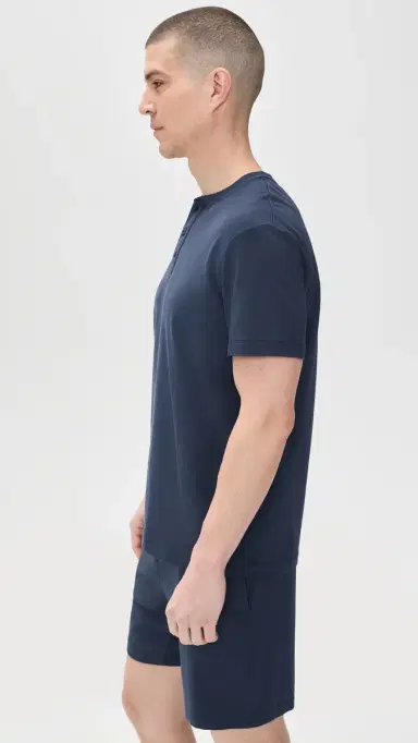 Lunya Slumberknit Henley Tee Deep Blue | Thumbnail 4 Lunya Slumberknit Henley Tee Deep Blue | Thumbnail 4