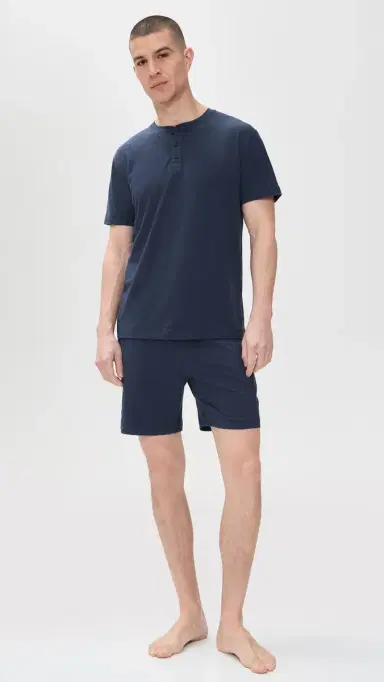 Lunya Slumberknit Henley Tee Deep Blue | Thumbnail 5 Lunya Slumberknit Henley Tee Deep Blue | Thumbnail 5