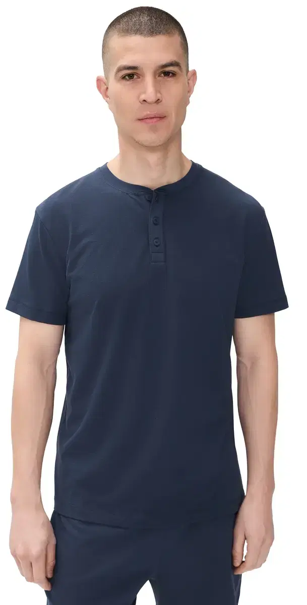 lumberknit Henley Tee Deep Blue