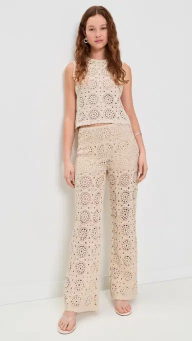 Frame The Crochet Pants Cream L | Thumbnail 5