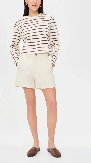DL1961 Taylor Relaxed High Rise Linen Shorts Flax (Linen) 31 | Thumbnail 5