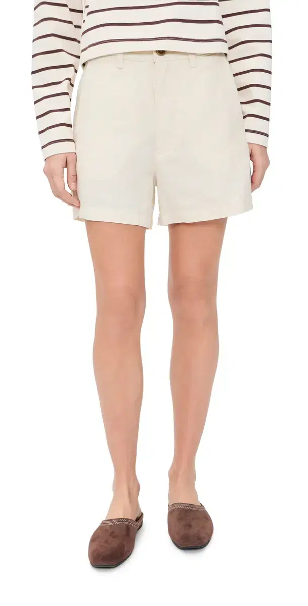 DL1961 Taylor Relaxed High Rise Linen Shorts Flax (Linen)