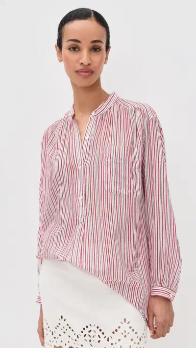 ISABEL MARANT ÉTOILE Sapha Blouse Ecru/Red | Thumbnail 2 ISABEL MARANT ÉTOILE Sapha Blouse Ecru/Red | Thumbnail 2