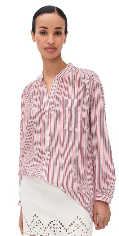 ISABEL MARANT ÉTOILE Sapha Blouse Ecru/Red | Thumbnail 1 ISABEL MARANT ÉTOILE Sapha Blouse Ecru/Red | Thumbnail 1