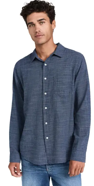 RAILS Wyatt Shirt Navy Etch | Thumbnail 1