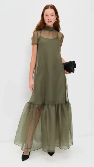 STAUD Calluna Dress Thyme | Thumbnail 2