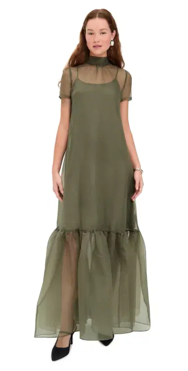 STAUD Calluna Dress Thyme | Thumbnail 1