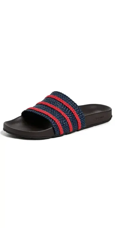 Adidas x Wales Bonner Adilette Sandals Indigo/Better Scarlet/Dark Brn M 5/ W 6 | Thumbnail 1