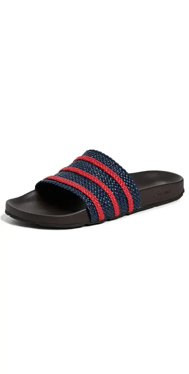 Adilette Sandals Indigo/Better Scarlet/Dark Brn M 5/ W 6