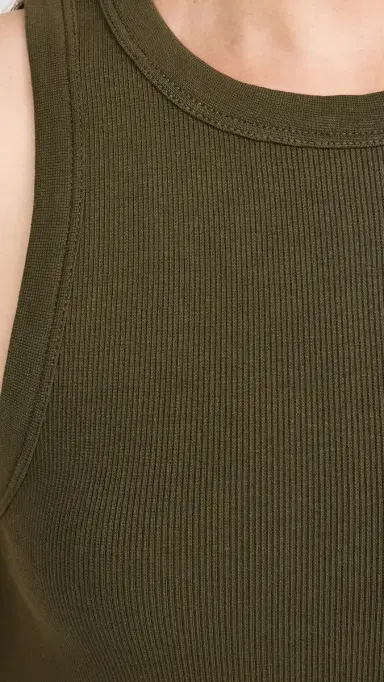 Sold Out NYC The Not So Basic Tank in Olive Olive M | Thumbnail 6