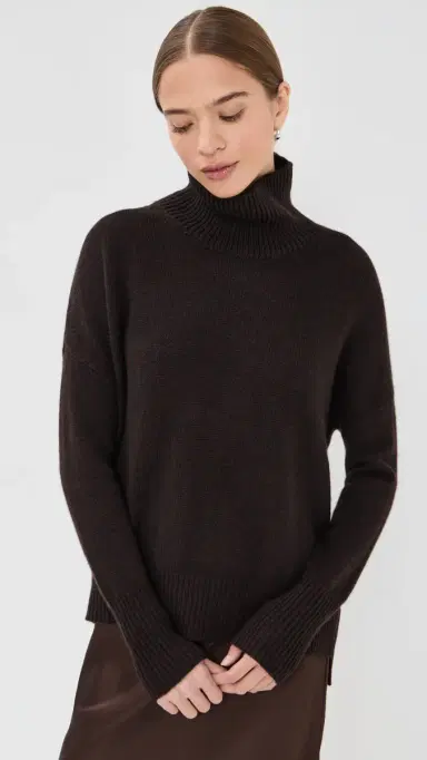 Lisa Yang Heidi Cashmere Sweater Dark Oak 1 | Thumbnail 2