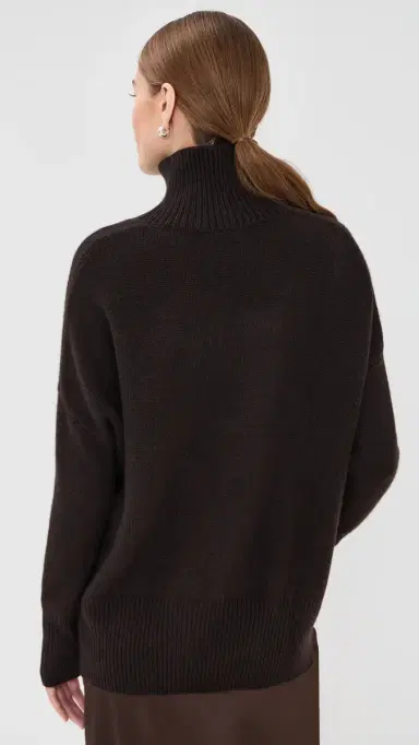 Lisa Yang Heidi Cashmere Sweater Dark Oak 1 | Thumbnail 3