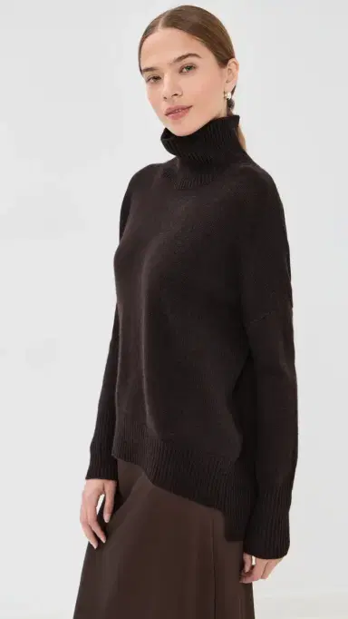 Lisa Yang Heidi Cashmere Sweater Dark Oak 1 | Thumbnail 4