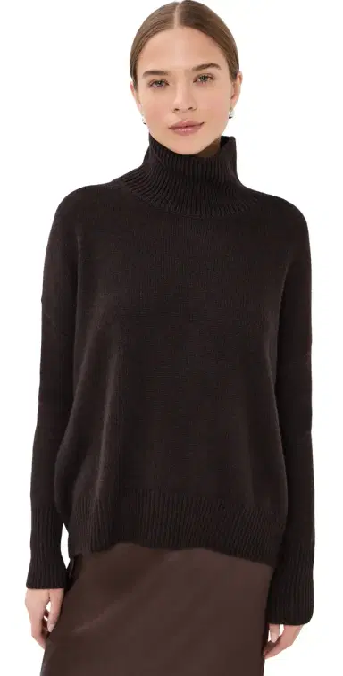 Lisa Yang Heidi Cashmere Sweater Dark Oak 1 | Thumbnail 1