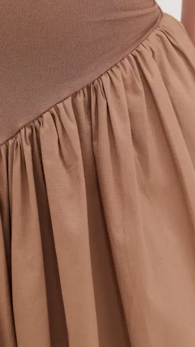 LE BOP Alix Mixed Fabric Tank Dress Latte XXL | Thumbnail 6 LE BOP Alix Mixed Fabric Tank Dress Latte XXL | Thumbnail 6