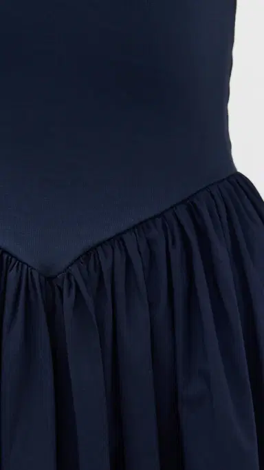 LE BOP Alix Mixed Fabric Tank Dress Navy | Thumbnail 6 LE BOP Alix Mixed Fabric Tank Dress Navy | Thumbnail 6
