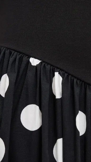 LE BOP Alix Mixed Fabric Tank Dress Black/Polka Dot | Thumbnail 6 LE BOP Alix Mixed Fabric Tank Dress Black/Polka Dot | Thumbnail 6
