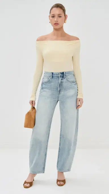 LE BOP Scarlet Off Shoulder Top Butter Yellow | Thumbnail 5 LE BOP Scarlet Off Shoulder Top Butter Yellow | Thumbnail 5