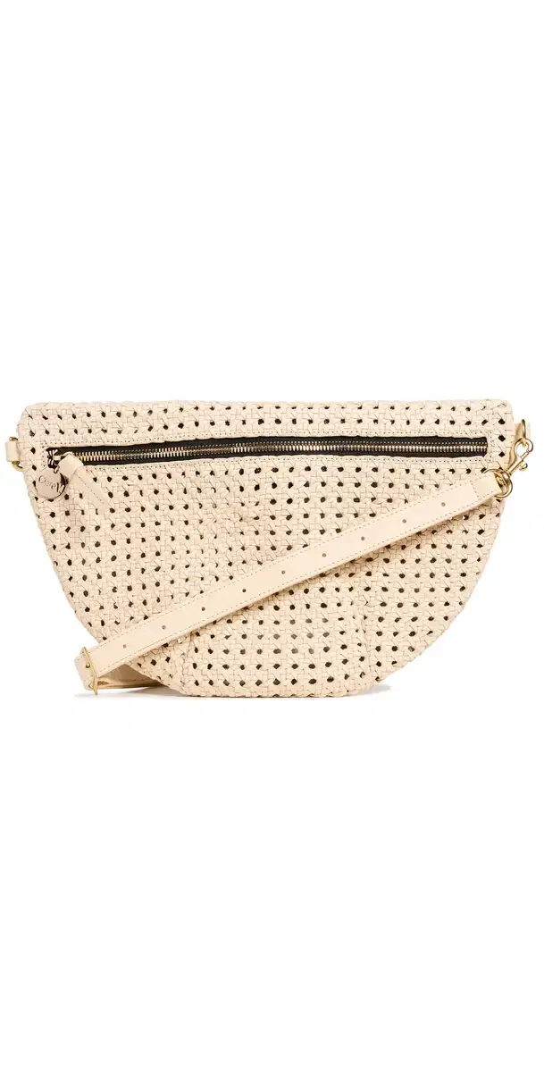 Clare V. Grande Fanny Cream Rattan One Size