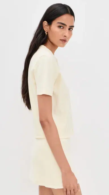 LE BOP Short Sleeve Cardigan Butter Yellow | Thumbnail 4 LE BOP Short Sleeve Cardigan Butter Yellow | Thumbnail 4