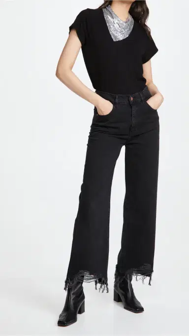 DL1961 Hepburn Wide Leg High Rise Jeans Lark | Thumbnail 5