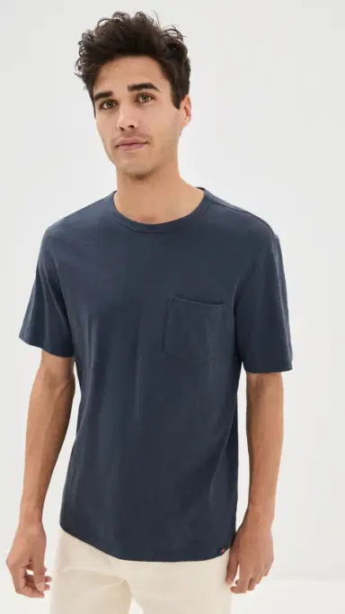 Faherty Sunwashed Pocket Tee Dune Navy L | Thumbnail 2 Faherty Sunwashed Pocket Tee Dune Navy L | Thumbnail 2