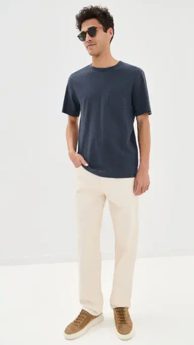Faherty Sunwashed Pocket Tee Dune Navy L | Thumbnail 5 Faherty Sunwashed Pocket Tee Dune Navy L | Thumbnail 5
