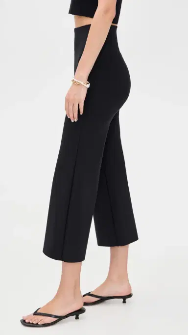 Commando Neoprene Cropped Wide Leg Pants Black | Thumbnail 4