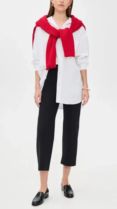 Commando Neoprene Cropped Wide Leg Pants Black | Thumbnail 5