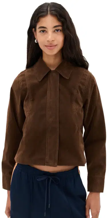 Bailey Rose Faux Suede Jacket Chocolate | Thumbnail 1 Bailey Rose Faux Suede Jacket Chocolate | Thumbnail 1