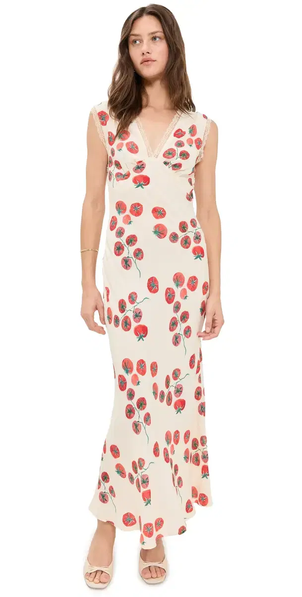 Vintage over Bias Cut Maxi Dress Roma
