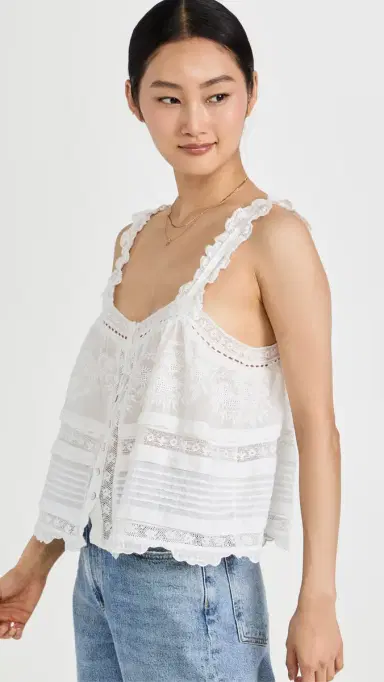 LoveShackFancy Sully Top White | Thumbnail 4 LoveShackFancy Sully Top White | Thumbnail 4