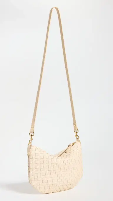 Clare V. Clare V. Petit Moyen Messenger Creme Woven One Size | Thumbnail 4