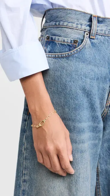 Gorjana Crew Link Bracelet Gold Plated One Size | Thumbnail 3