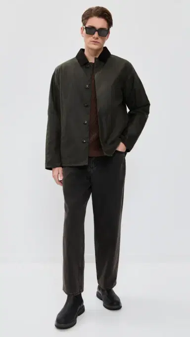 Barbour Short Lorden Wax Mac Jacket Olive | Thumbnail 5 Barbour Short Lorden Wax Mac Jacket Olive | Thumbnail 5