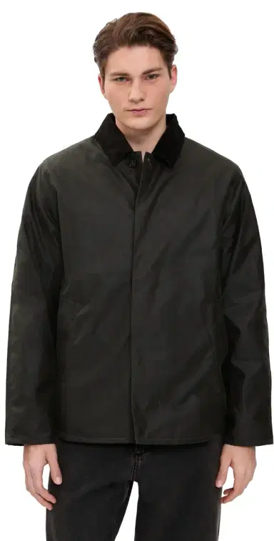 Barbour Short Lorden Wax Mac Jacket Olive | Thumbnail 1 Barbour Short Lorden Wax Mac Jacket Olive | Thumbnail 1