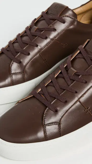 GREATS Royale 2.0 Leather Sneakers Dark Brown 8 | Thumbnail 5 GREATS Royale 2.0 Leather Sneakers Dark Brown 8 | Thumbnail 5