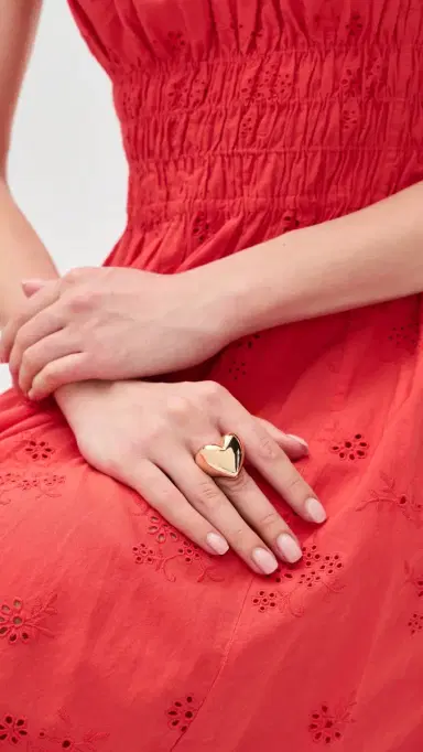 Jennifer Fisher Puffy Heart Ring Yellow Gold | Thumbnail 3